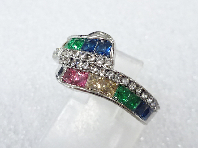 COLORED STONE FASHION RING / JP SIZE 9